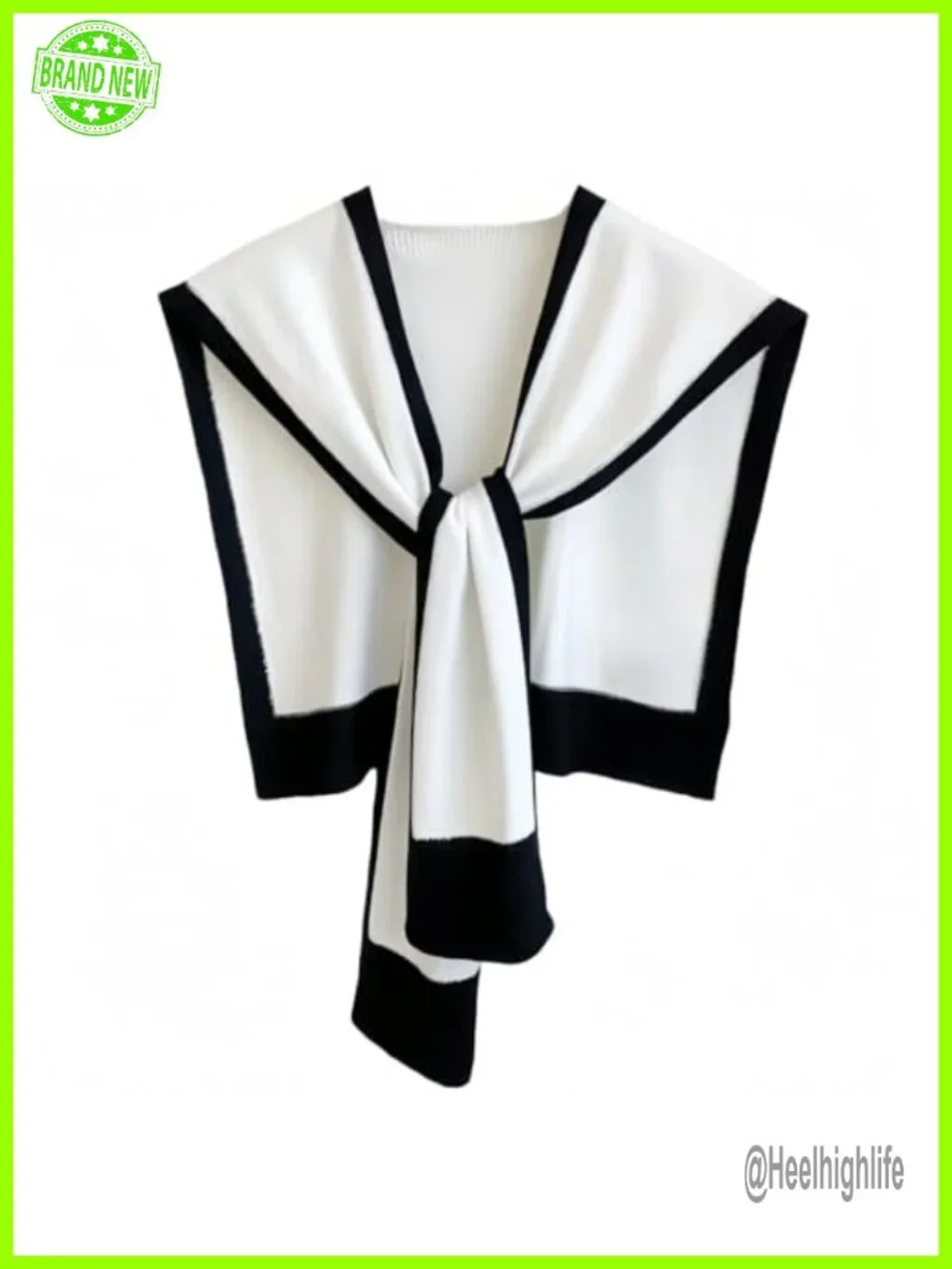 Knitted Shawl Wrap Poncho Cape Sweater Scarf with Sleeves Travel Casual